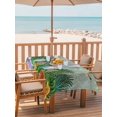 thumbnail image 2 of Outdoor Table Cloth with Umbrella Hole and Zipper, Tropical Plant Colorful Floral Waterproof Rectangle Tablecloth 60"x102", Fern Print Summer Birds Washable Table Cover for Outside Party Patio Picnic, 2 of 8