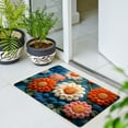 thumbnail image 4 of SIfdSeng Get it Fast Floral Velvet Door Mat Luxe Wool Rug for Entryway & Bathroom (Dirt & Durable), 4 of 6