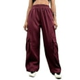thumbnail image 2 of Sweatpants Women Baggy Cargo Pants Streetwear Hip Hop Joggers Sweatpants Drawstring Casual Loose Wide Leg Trousers Winter Fall Women's Pants Clearance, 2 of 7