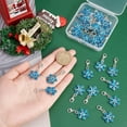 thumbnail image 3 of 1 Box 30Pcs Stitch Markers Crochet Stitch Marker Christmas Large Snowflake Charms Double Sided Clip On Removable Lobster Clasp Charm Locking Knitting Markers for Weaving Sewing Quilting, 3 of 9