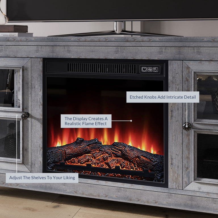 BELLEZE 50 Farmhouse TV Stand Entertainment Center For TVs