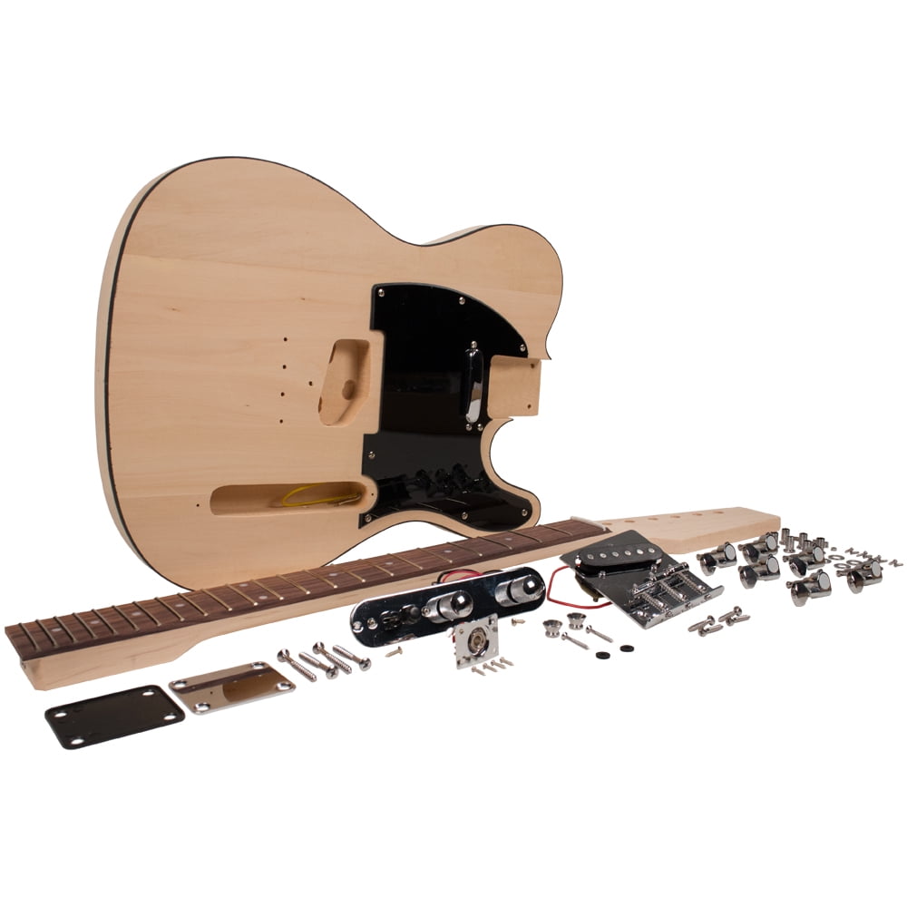 Seismic Audio Premium DIY Traditional Electric Guitar Kit Unfinished