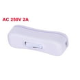 thumbnail image 5 of Uxcell Inline Cord Switch AC 250V 2A SPST Feed-Through Rocker Switch for Bedroom Table Lamp Desk Light White 10Pack, 5 of 5