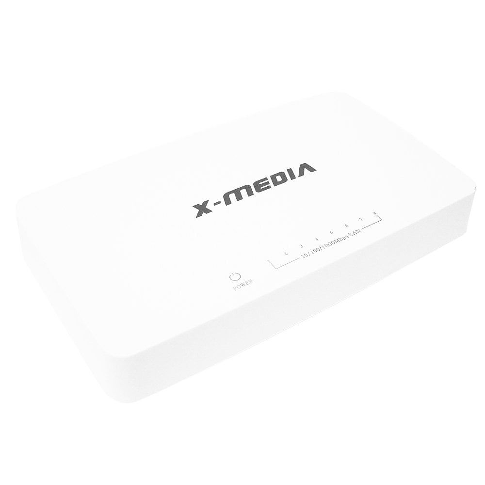 XMedia XM-SW3008D 8 Port 10/100/1000Mbps Gigabit Ethernet Network Desktop Switch