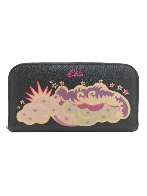 Pre-Owned Etro Logo Long Wallet Leather Women's ETRO