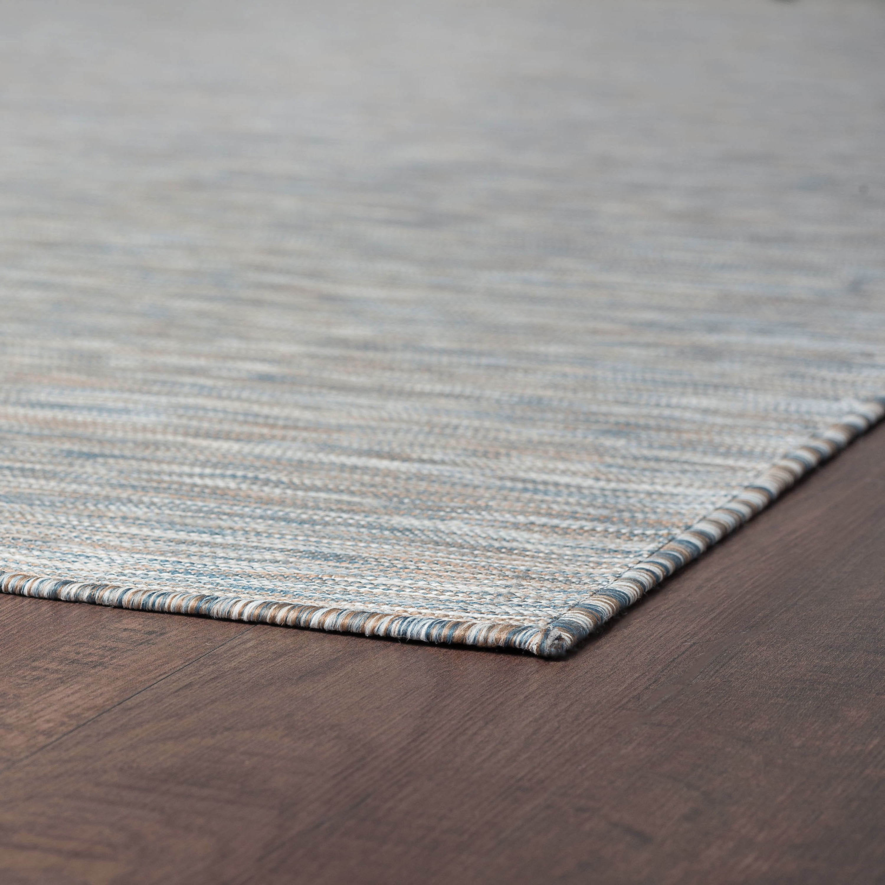 9x12 Water Resistant, Large Indoor Outdoor Rugs for Patios, Front Door Entry, Entryway, Deck, Porch, Balcony | Outside Area Rug for Patio | Blue, Stripe | Size: 8'9'' x 12'3''