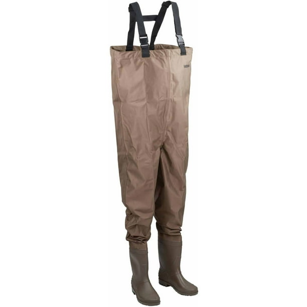Hodgman Mackenzie Cleated Bootfoot Chest Fishing Waders, Brown Size 7
