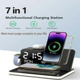 thumbnail image 7 of 7 In 1 Charging Station with Clock - Fast Wireless Charger for Mobile Phones and Headphones with Alarm and Display Functionality, 7 of 7