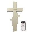 thumbnail image 5 of Ebros Rustic 3 Tone Faux Wood Walnut Birch Driftwood Color Wall Cross 16" Tall, 5 of 7