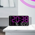 thumbnail image 4 of OEFNTAC LED Digital Wall Clock Large Display 8.46x1.06x4.33in Alarm Calendar Temperature Bedroom Office Desk Clock, 4 of 6