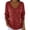 Red, variant on Womens Oversized Sweatshirts Sequin Print Long Sleeve V Neck Drop Shoulder Plain Pullover Tops Pink