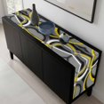 thumbnail image 5 of Yellow Geometric Table Runner 72 Inches Long, Gray Black Retro Abstract Stripes Lines Kitchen Coffee Dining Table Decoration for Home Party Birthday Wedding Home Decor 16x72 Inches, 5 of 8