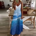 thumbnail image 3 of Bright Sunshine Through Deep Blue Sea Design Sleeveless Dress Woman Fashion Long Dresses Women's Summer Suit Dress 2025, 3 of 7