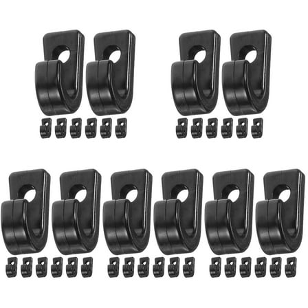 Kayak 40 Pcs Deck Hooks Mini Lashing Hanging Bungee Marine Buckle Abs