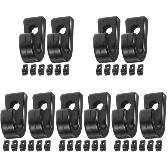 Kayak 40 Pcs Deck Hooks Mini Lashing Hanging Bungee Marine Buckle Abs