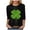 Black, variant on Womens 3/4 Sleeve St. Patrick's Day T-Shirts Crew Neck Spring Graphic Tee Tops (Green, XXL)