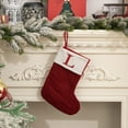 thumbnail image 1 of XYAIYT Christmas Decorations Knitted Wool Embroidered Letter Christmas Stocking Gift Bag with Acrylic Medium Thickness Spacious Design Sturdy Hanging Loop for Mantel Tree Home Holiday 8.7x11.8IN Red, 1 of 3