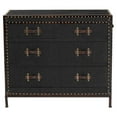 thumbnail image 3 of Baxton Studio Benton Vintage Black Canvas 4-Drawer Storage Cabinet, 3 of 6