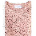 thumbnail image 2 of The Children's Place Girls Long Sleeve Scalloped Pointelle Sweater, Sizes XS-XXL, 2 of 3
