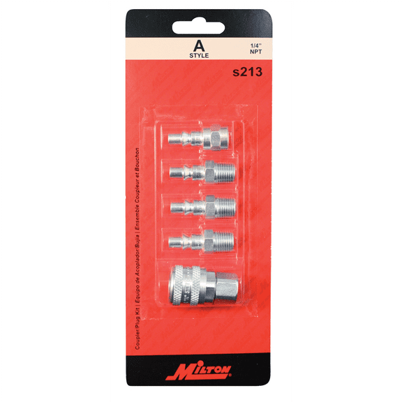 Milton 1/4" NPT A Style Coupler and Plug Kit