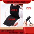 thumbnail image 2 of 2/3/5Meters Magic Sticker Tape Self Adhesive Extra Strong Double Sided Adhesive with Sticker Pad Fluffy Hook and Loop Fastener D black 20mm 3meters, 2 of 6