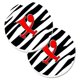 thumbnail image 1 of "Treasures Monogram Initial x Zebra Red Juego de 2 posavasos para portavasos CJ1024-XCARC, 2.56, multicolor" Caroline's Treasures CJ1024-XCARC, 1 of 1
