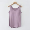 thumbnail image 2 of UAMVSH Womens Tank Tops with Built in Bras Sleeveless T Shirts Casual Soft Crewneck Summer Tees Modal Undershirt M-XXL, 2 of 7