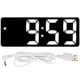 thumbnail image 1 of LED Mirror Alarm Clock, Electronic, Digital, Rechargeable, USB, Mirror Decoration, Rectangular, Black, Outdoor, White, 1 of 2
