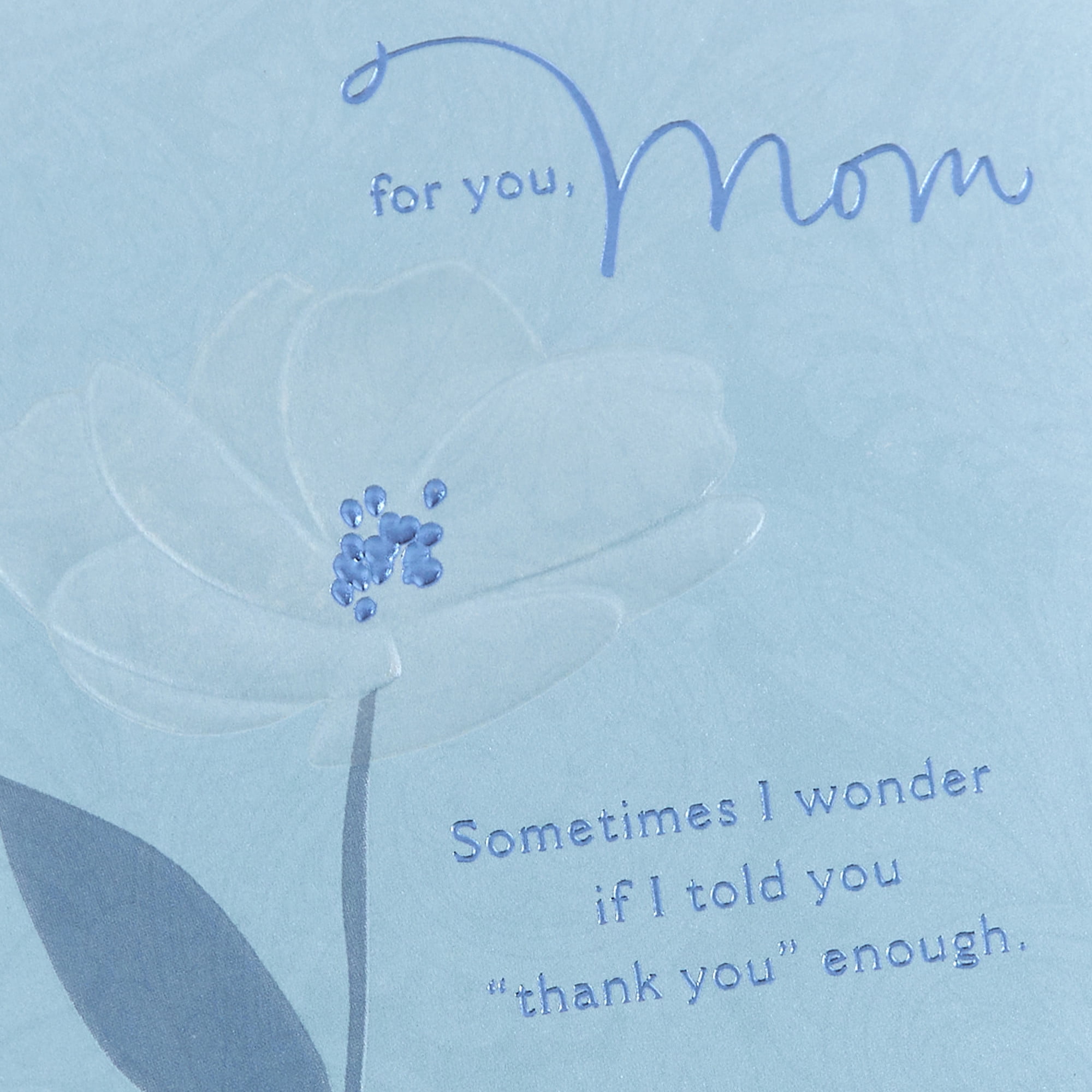 Hallmark Birthday Card for Mom (Many Thanks), 1 count