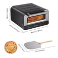 thumbnail image 3 of Advwin Electric Pizza Oven Indoor Outdoor Countertop, 6 Presets, Heats 840℉, Stainless Steel, Black, 3 of 10
