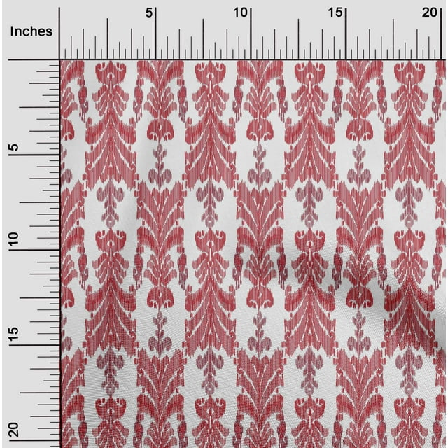 oneOone Polyester Lycra Fabric Swirl & Paisley Ikat Print Sewing Fabric BTY 56 Inch Wide
