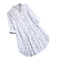 thumbnail image 1 of CHOK Hauts pour Femmes Liquidation Mode Été Décontractée Ample Lin Manches Longues Col Rond Blouse en Solde, 1 of 9