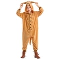 thumbnail image 2 of Ticikt Adorable Unisex Kids Boys Girls Animal Hooded Romper Jumpsuit with Pocket for Playful Dress Up,Color:Khaki,Size:7-8 Years, 2 of 6