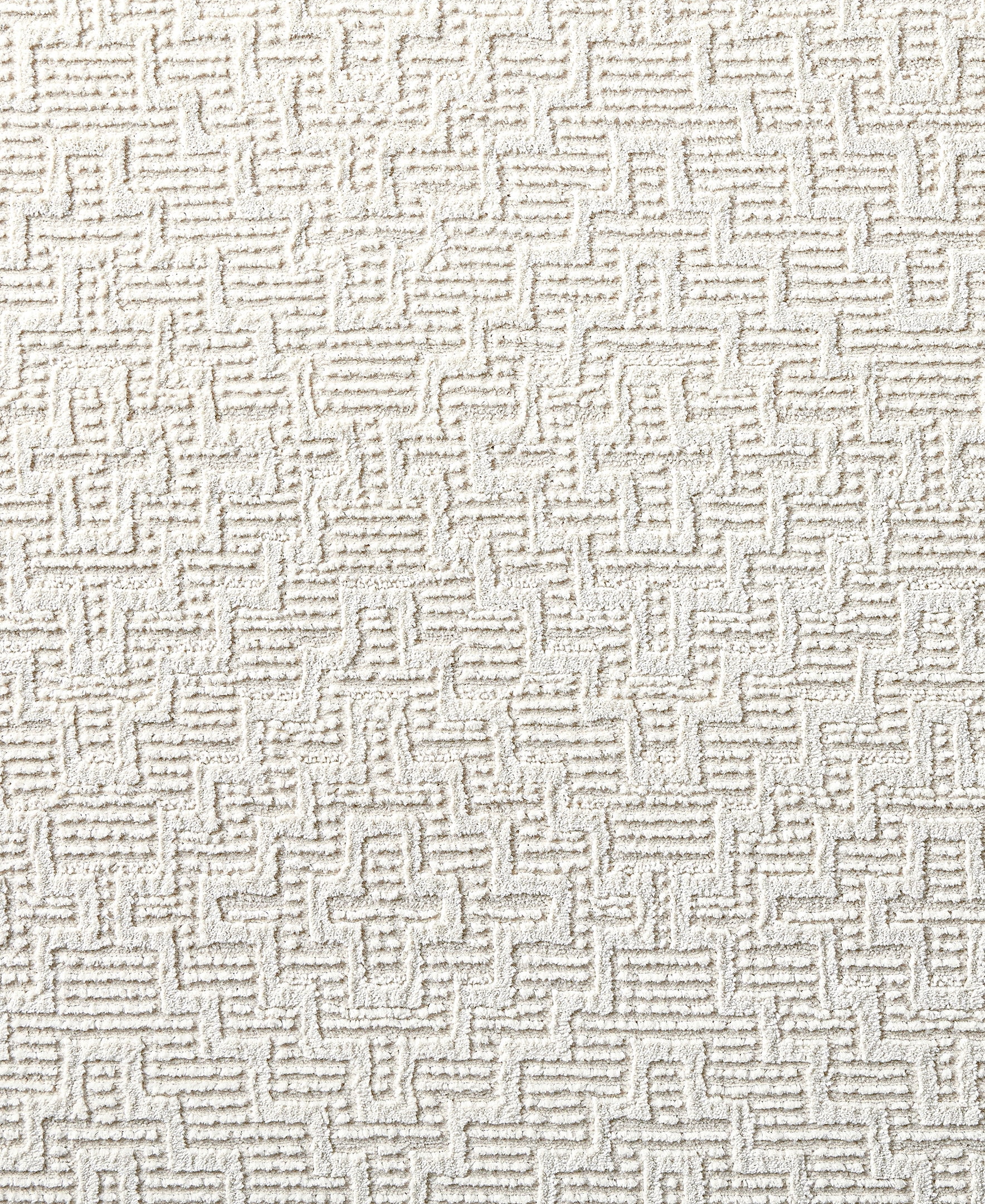 TOWN & COUNTRY LUXE Tretta Modern Geo Area Rug with Plush High-Low Texture, Ivory, 7'10"x10'2"