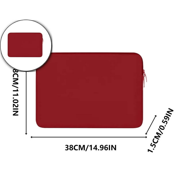 Dvruxg 14 Inch Laptop Sleeve Bag – Soft Padded Protective Case with Zipper Closure, Lightweight Laptop Cover for Travel, Business(Red)