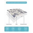 thumbnail image 5 of Quilts Queen Size Bedding Set, Farmhouse Country Lightweight Quilted Comforter, Vintage Blue French Garden Horse Swan Soft Reversible Bedspread Coverlet with Pillow Covers for All Season, 90" x 96", 5 of 7