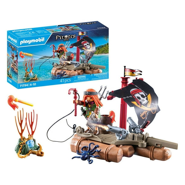 Set de Juego Playmobil Bote pirata con tesoro 71794