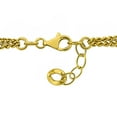 thumbnail image 5 of Everly Women's 2.4mm Curb and 6.3mm Hammered Curb Link Yellow Silver Double Row Bracelet, 5 of 8