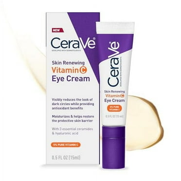 CeraVe Skin Renewing Vitamin C Eye Cream for Dark Circles and Puffiness, 0.5 fl oz
