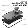 thumbnail image 3 of SaniMore for iPhone 13 Pro (6.1" 2021) Case, [Sliding Camera Window] Wireless Charging Shockproof Drop Resistant Hybird PC TPU Anti-slip Heavy Duty Protective Shell for iPhone 13 Pro, Black, 3 of 7