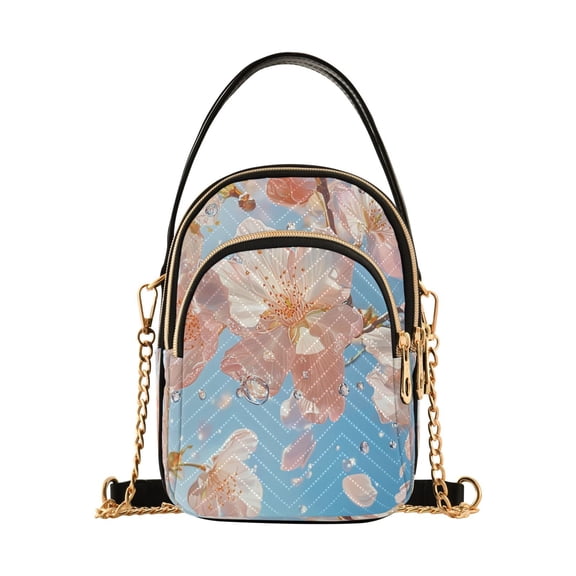 Cross Body Fashion Shoulder Waist Purse Bags Cherry Blossoms Pocket Handbags