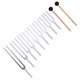 thumbnail image 5 of Diapasones, 174 HZ 285 396 417 528 639 741 852 963 HZ Frecuencias 9 Piezas Diapasones Sensoriales De aleación De Aluminio Con Mazos Para Calmar, 5 of 7
