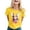 Yellow, variant on JFHHQ Women's Casual Round Neck Short Sleeve T-Shirt top with Printed Design for Everyday Wear SSky Blue