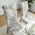 thumbnail image 4 of Touchbetter Chair Covers for Dining Room Set of 4,Stretch Kitchen Chair Slipcover 4 Pieces, Parson Chair Cover 4 Pack, Washable and Removable (Elegant Flowers), 4 of 7