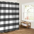 thumbnail image 5 of Grey Stripes Bathroom Curtain 78 Inch Shower Curtain with Hooks, Simple Gray White Texture Waterproof Polyester Bath Curtain Washable Bathtub Curtain 54''x 78'', 5 of 6