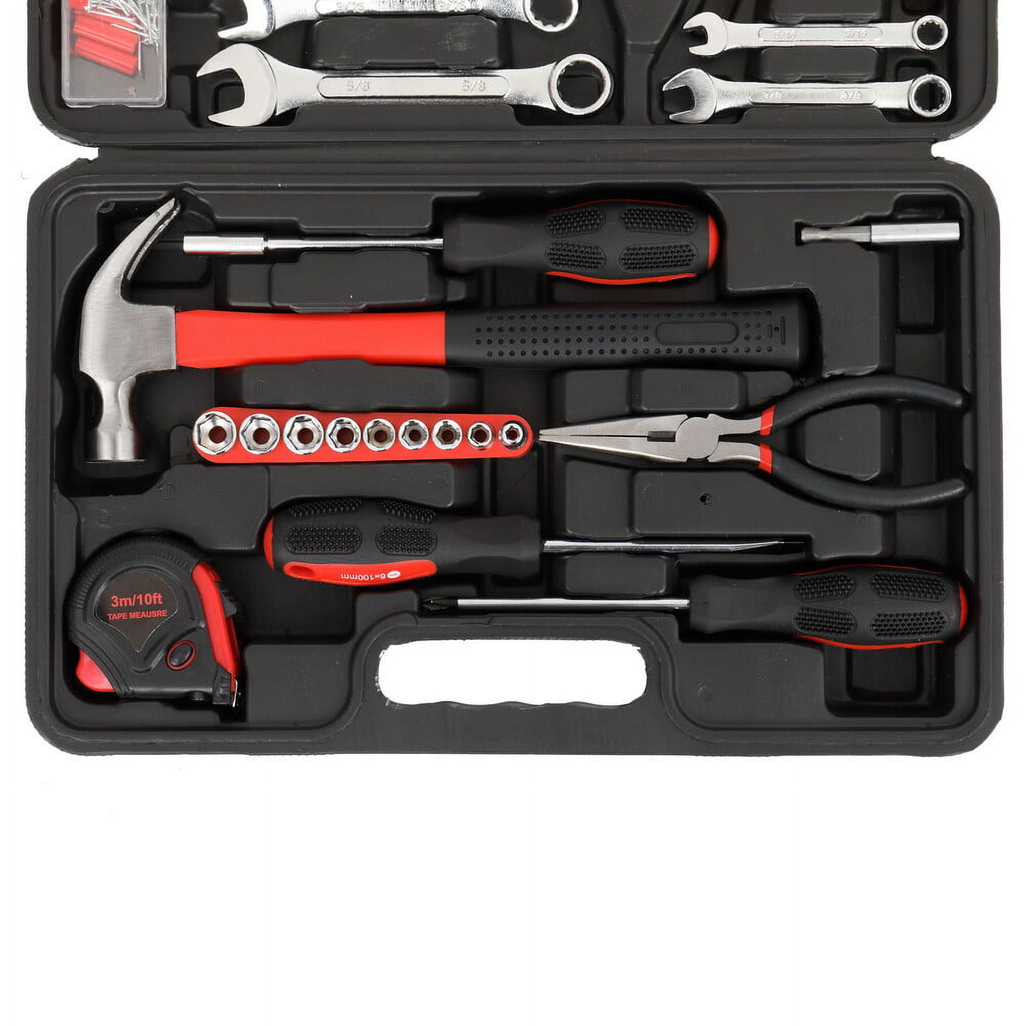 148Pcs Iron Household Tool Set, Red