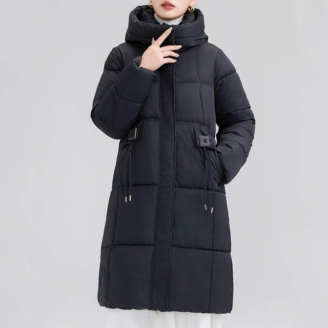Parkas de manga larga para mujer, color liso, manga larga, gruesa, holgada, con capucha, chaqueta de invierno de manga larga, chaqueta de manga larga, parte superior de poliéster para mujer