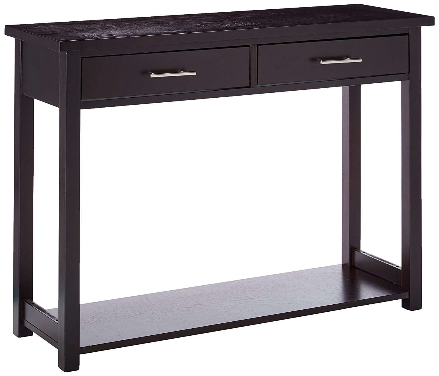Kings Brand Furniture Traditional Wood Console Entryway Table with 2 Drawers & Lower Shelf, Espresso