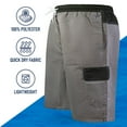 thumbnail image 5 of North 15 Men's Microfiber Swim Trunks with Cargo Pocket-6104-Gr-Blk-Md, 5 of 8