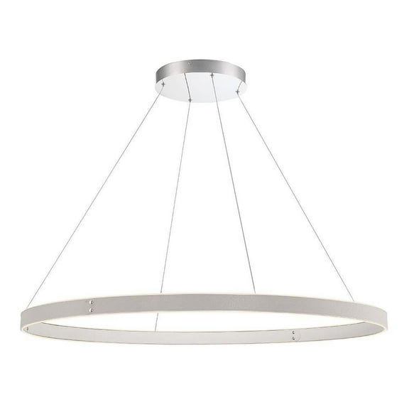 102W 1 Led Chandelier in Modern and Contemporary Style-2 inches Tall and 45.25 inches Wide-Grey/White Finish Bailey Street Home 79-Bel-4636081
